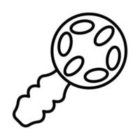 Rattle Line Icon Design vector