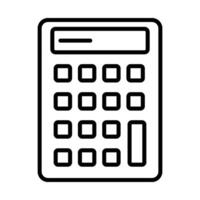 Calculator Line Icon Design vector