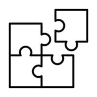 Puzzle Line Icon Design vector