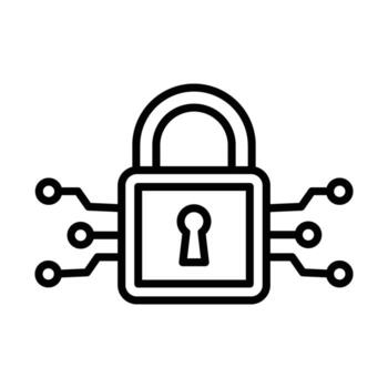 Encryption Line Icon Design vector