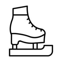 hielo patinar línea icono diseño vector