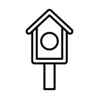Bird house Line Icon Design vector