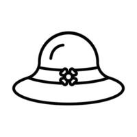 Sun hat Line Icon Design vector