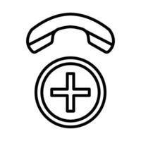 Emergency Line Icon Design vector