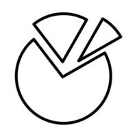 Pie chart Line Icon Design vector