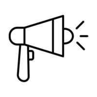 Megaphone Line Icon Design vector