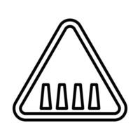 Cross road icon Line Icon Design vector