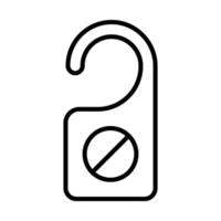 Door hanger Line Icon Design vector
