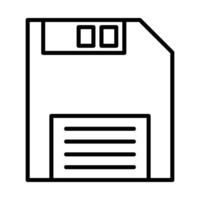 Floppy Disk Line Icon Design vector