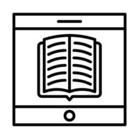 Ebook Line Icon Design vector