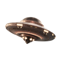 UFO utomjording trogen UFO rymdskepp isolerat på transparent bakgrund png