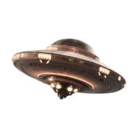 Ufo alien futuristic ufo spaceship isolated on transparent background png