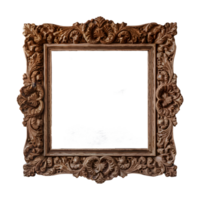 Classic frame skillfully carved isolated on transparent background png