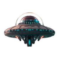 Ufo alien futuristic ufo spaceship isolated on transparent background png