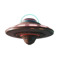 Ufo alien futuristic ufo spaceship isolated on transparent background png