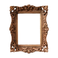 Classic frame skillfully carved isolated on transparent background png
