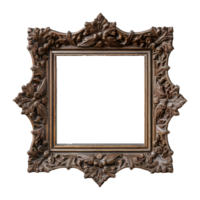 Classic frame skillfully carved isolated on transparent background png