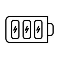 Battery Line Icon Design vector