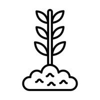 Planting Line Icon Design vector