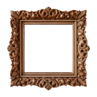 Classic frame skillfully carved isolated on transparent background png