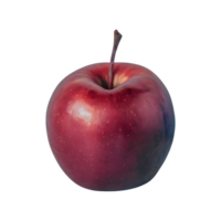 Red apple withered isolated on transparent background png