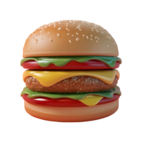 Hamburger voedsel hamburger geïsoleerd Aan transparant achtergrond png