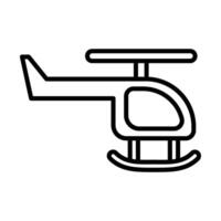 Helicopter Line Icon Design vector