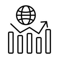 Stock market Line Icon Design vector