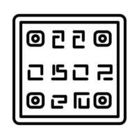 QR Line Icon Design vector