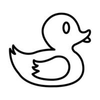 Pato línea icono diseño vector