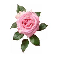 Fresh pink rose isolated on transparent background png