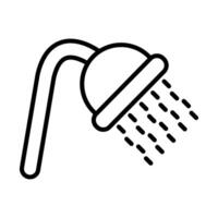 ducha cabeza línea icono diseño vector