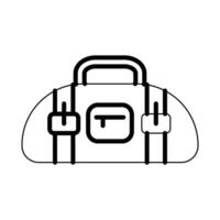 Duffle bag Line Icon Design vector