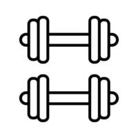 Dumbbell Line Icon Design vector