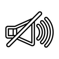 Mute Line Icon Design vector