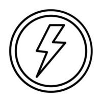 electricidad línea icono diseño vector
