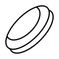 Frisbee Line Icon Design vector