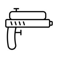 agua pistola línea icono diseño vector