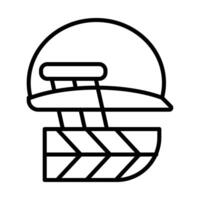 Helmet Line Icon Design vector