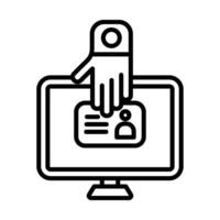 Stealing Line Icon Design vector
