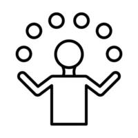 juggling Line Icon Design vector