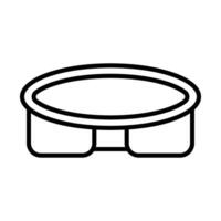 Trampoline Line Icon Design vector