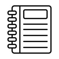 Notebook Line Icon Design vector