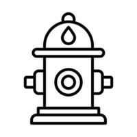 Hydrant Line Icon Design vector