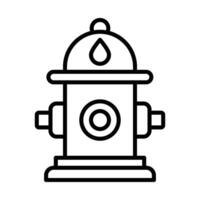 Hydrant Line Icon Design vector