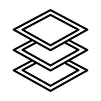 Layers Line Icon Design vector