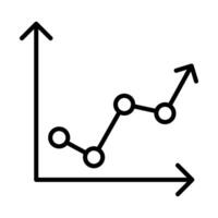 Graph Line Icon Design vector