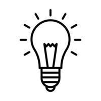 Bulb Line Icon Design vector