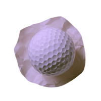 Golf ball on crumpled paper cut out image png