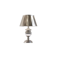 Artistic Silver Lamp for Ambience and Style isolated on transparent background png